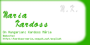 maria kardoss business card